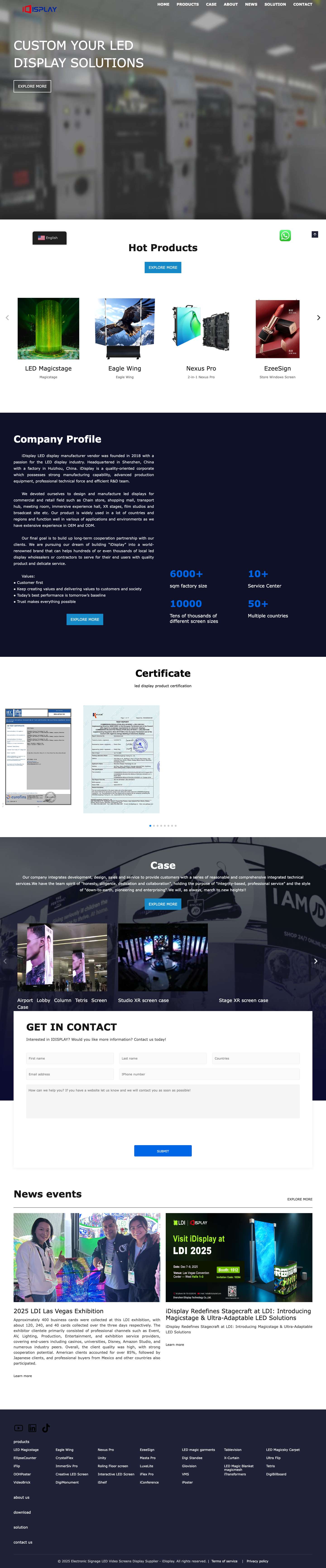 Electronic Signage LED Video Screens Display Supplier - iDisplayElectronic Signage LED Video Screens Display Supplier – iDisplay - Full Screenshot