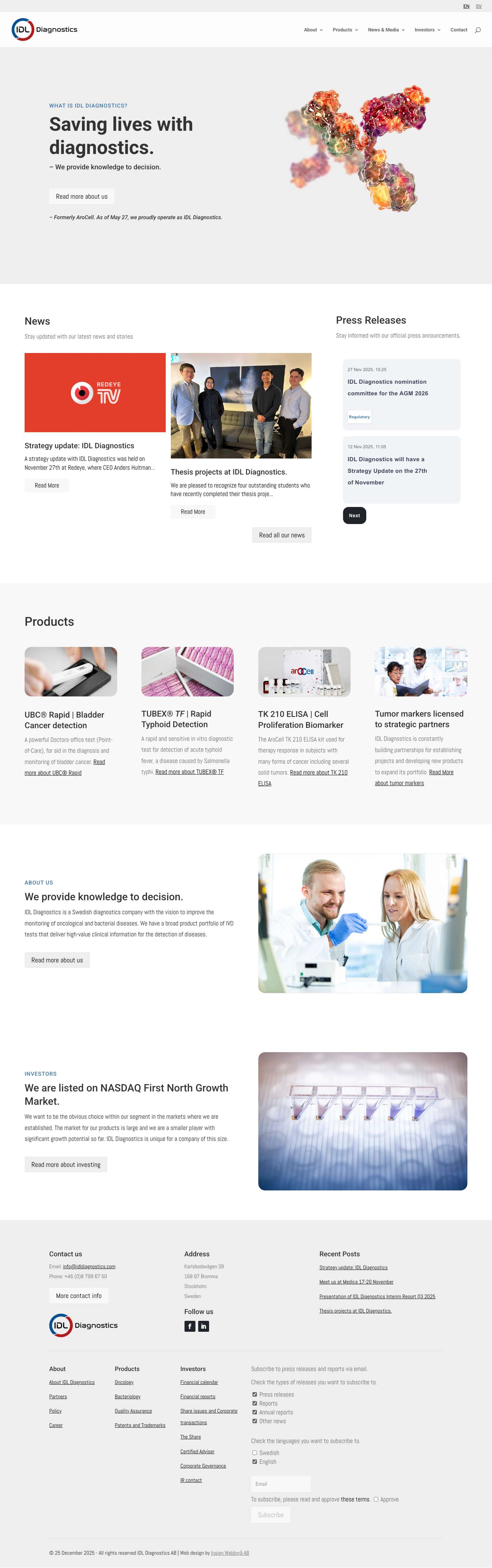 IDL Diagnostics | Saving lives with diagnosticsExample: MFN Loader (Default theme) - Full Screenshot