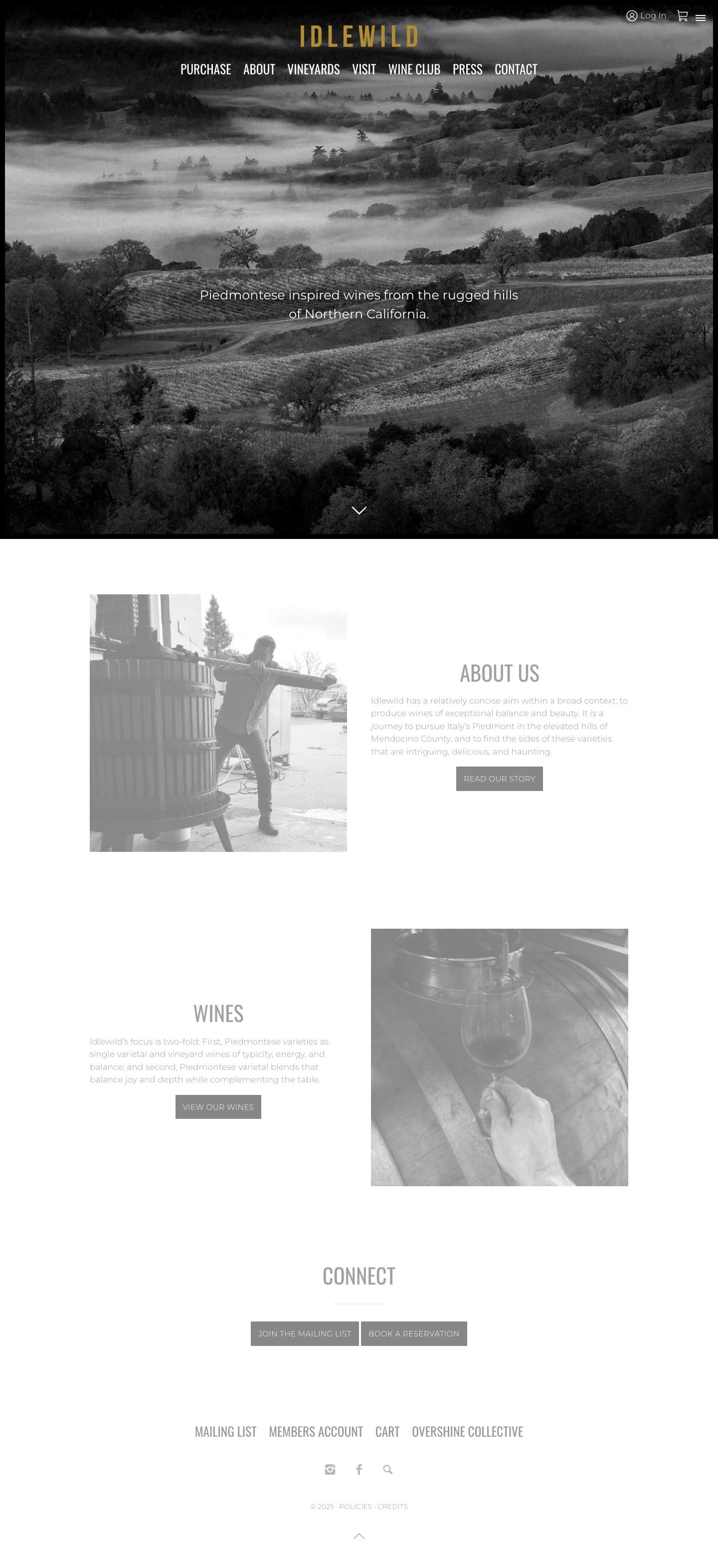 Idlewild Italian Grape Varieties Grown In Northern California - Full Screenshot