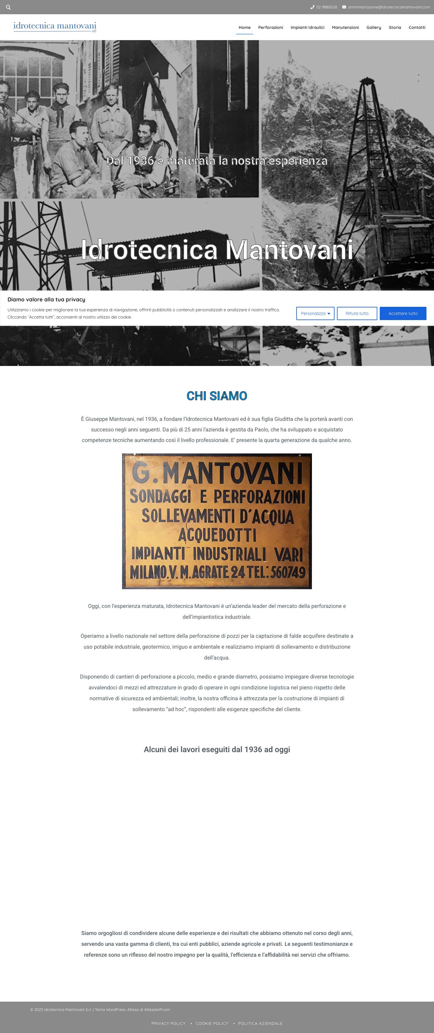 Home - Idrotecnica Mantovani - Full Screenshot