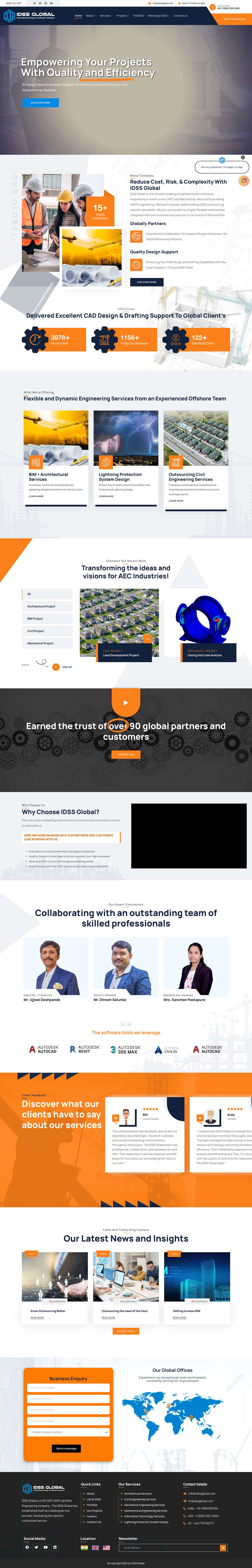 CAD Outsourcing Services | CAD Design Services in India & USA - Full Screenshot