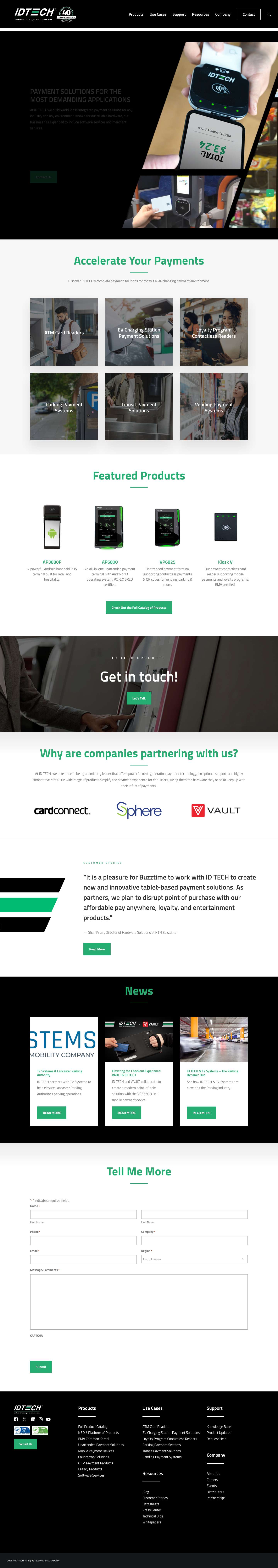 ID TECH Products - Full Screenshot