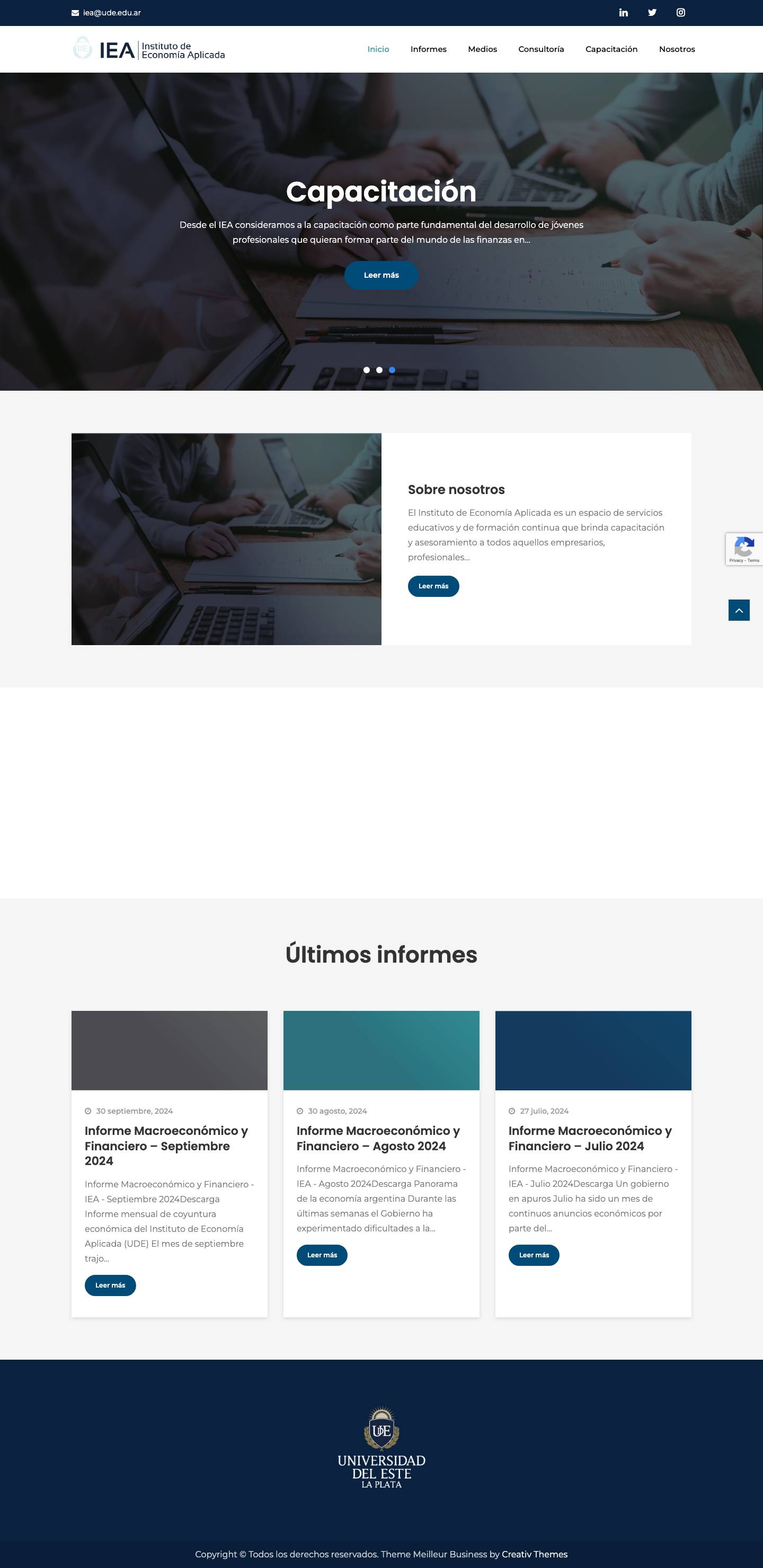 Inicio - Instituto de Economía Aplicada - Full Screenshot