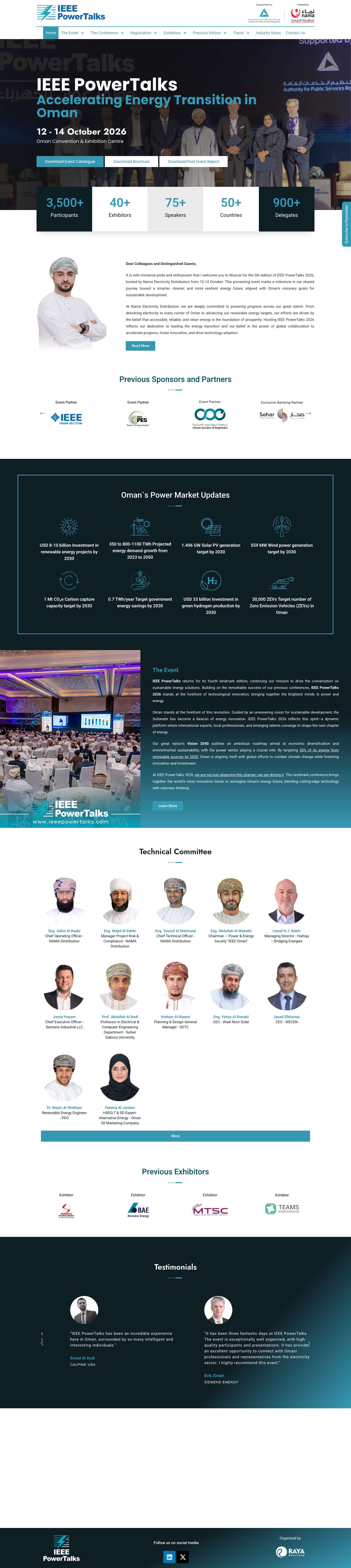 IEEE PowerTalks – Oman`s largest gathering for power & energy professionals - Full Screenshot