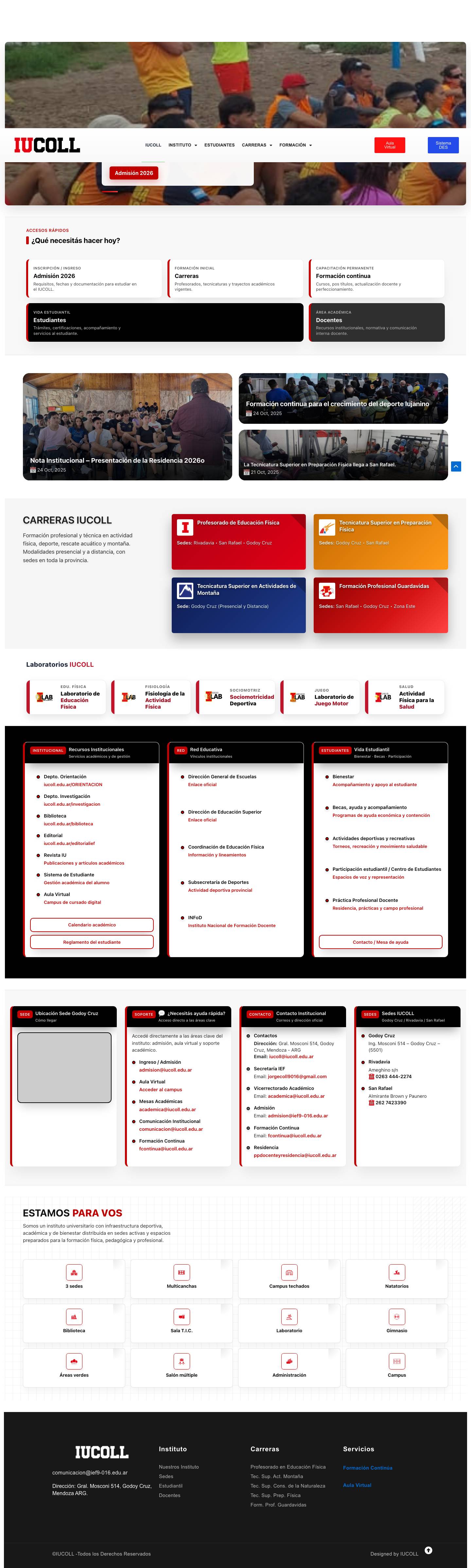 IUCOLL – MendozaSlider IUCOLL • Ajuste ResponsiveAccesos IUCOLLDocumento sin títuloCarreras IUCOLLLaboratorios IUCOLLRecursos IUCOLLContacto IUCOLLInfraestructura IUCOLL - Full Screenshot