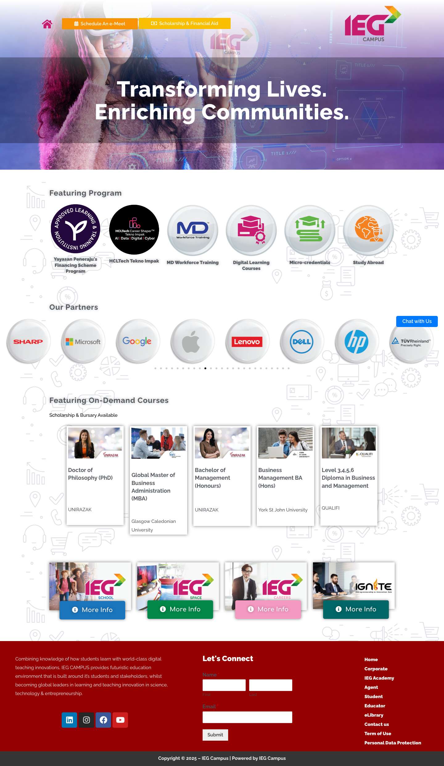 IEG Campus – Virtual Education Hub - Full Screenshot