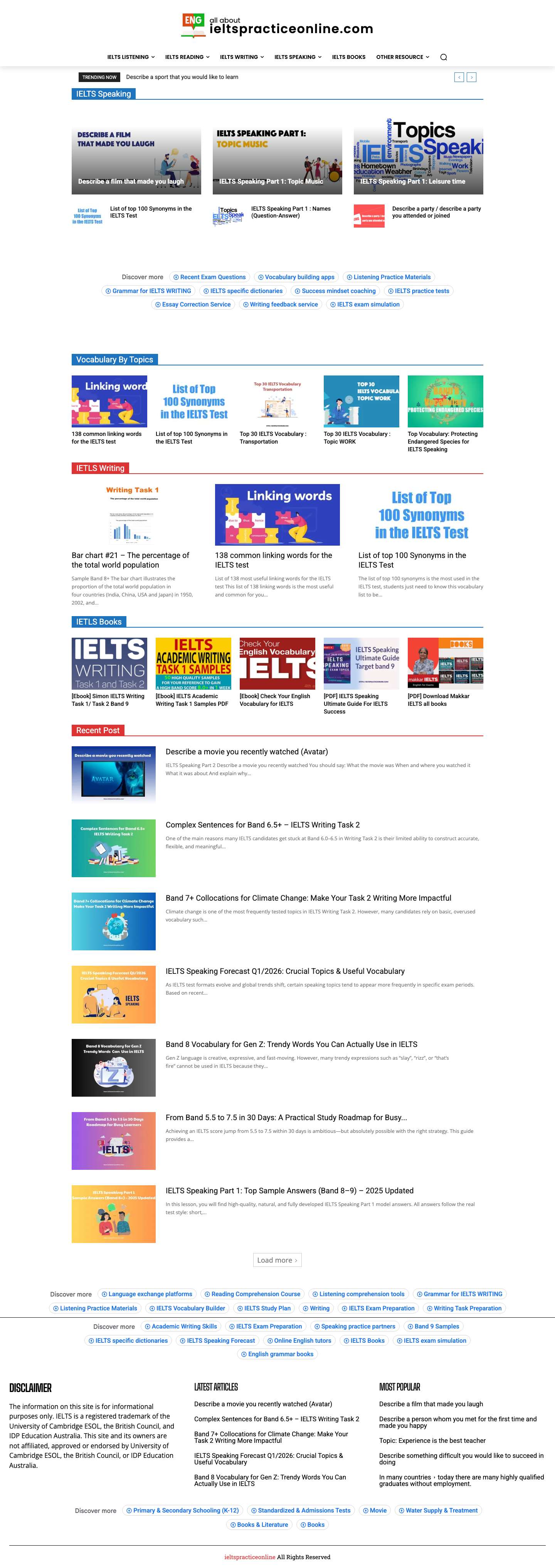 IELTS Practice Online (Band 9) - Full Screenshot