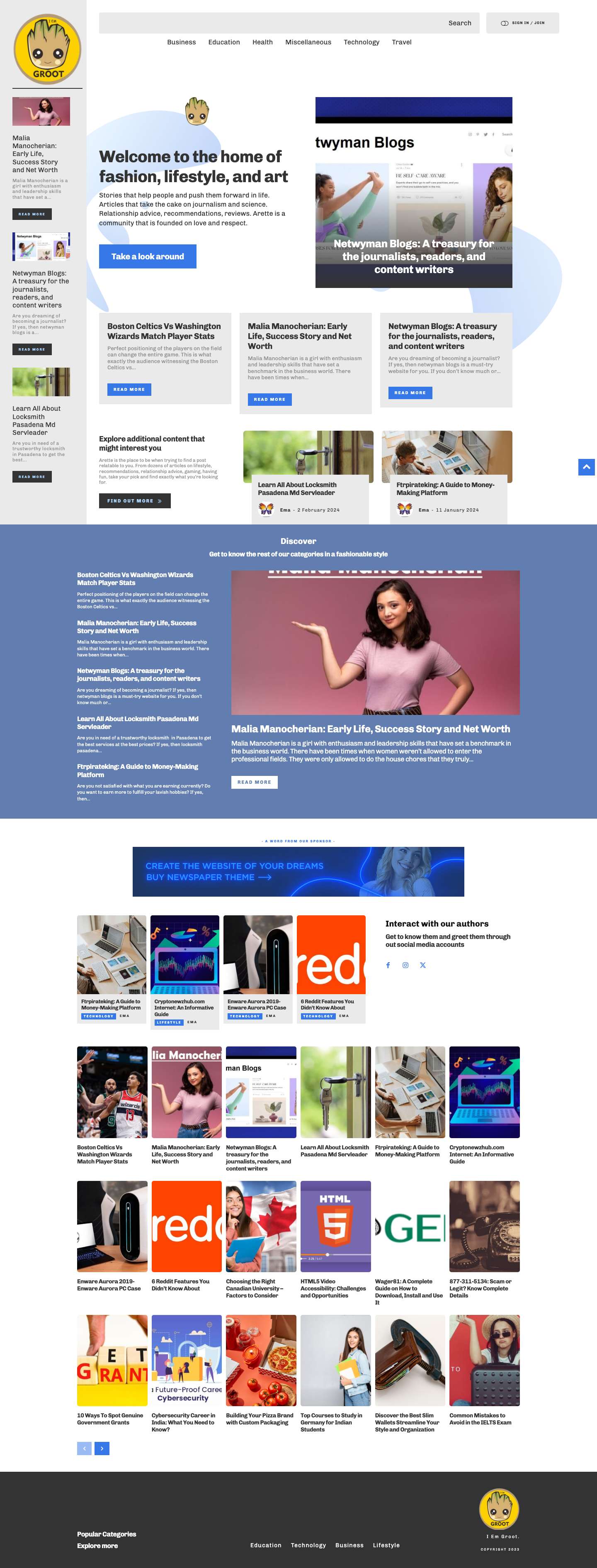 Home - I Em Groot - Full Screenshot