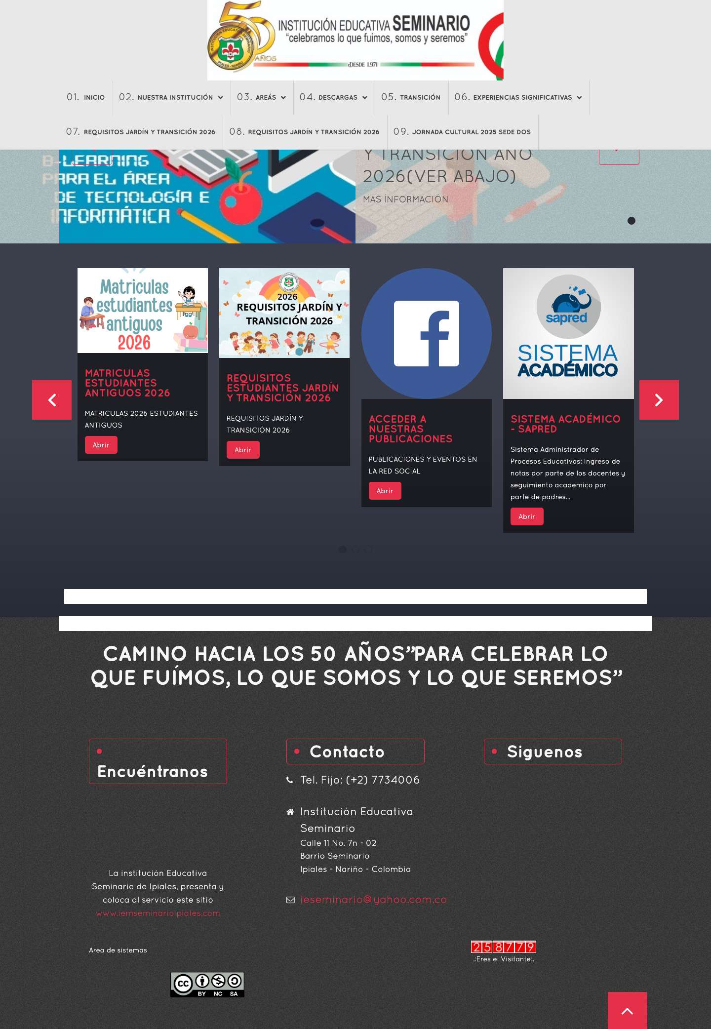 I.E. Seminario | I. E. SEMINARIO Camino, Verdad y Vida. - Full Screenshot