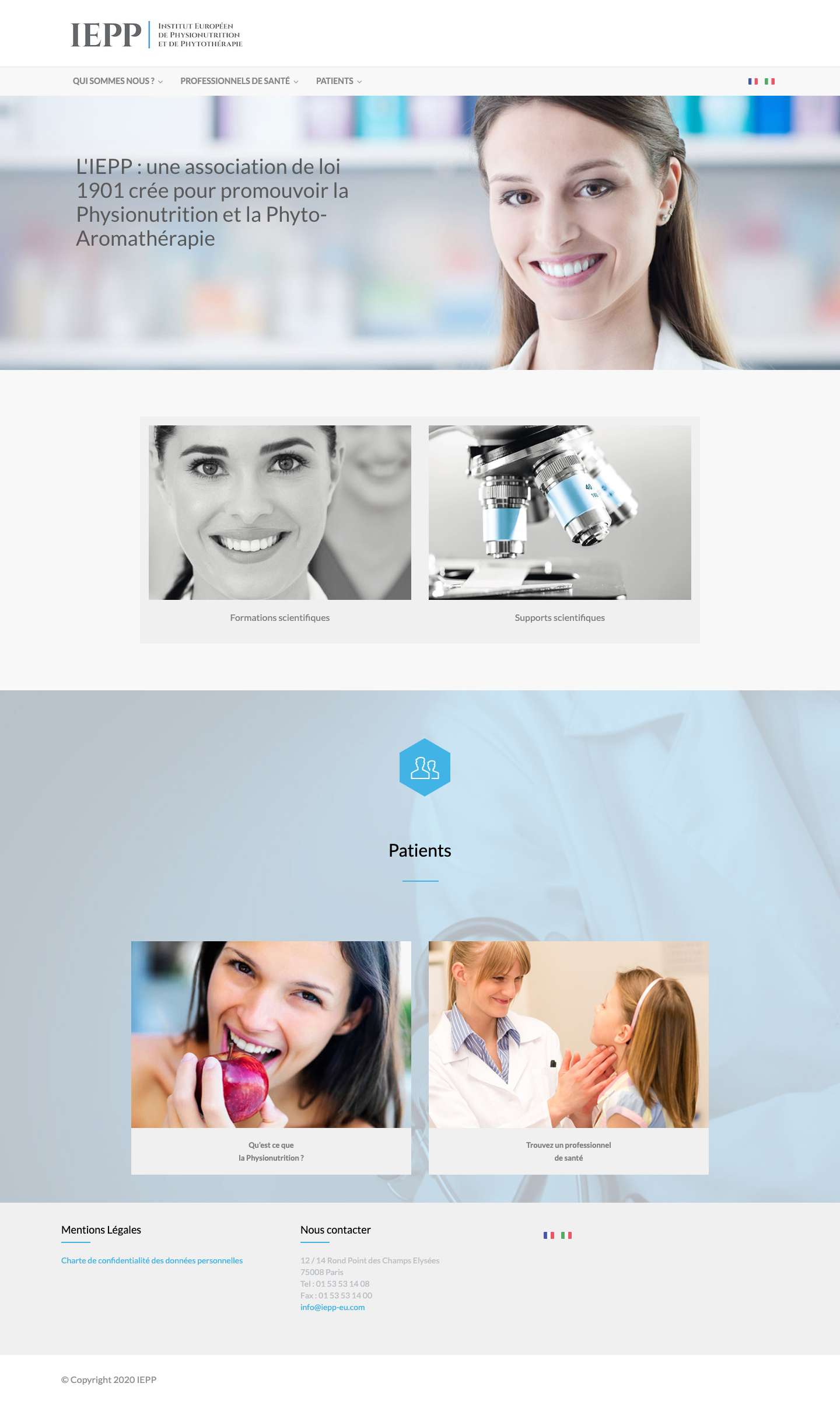 I.E.P.P – Institut Européen de Physionutrition et Phytothérapie - Full Screenshot
