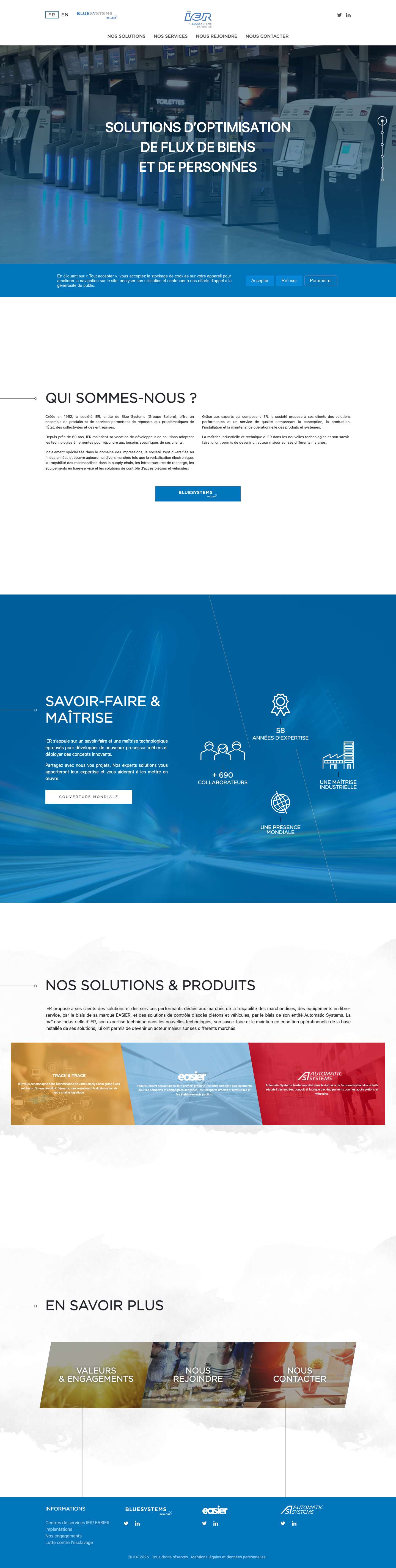 IER | Solutions d'optimisation des flux des biens et des personnes - Full Screenshot