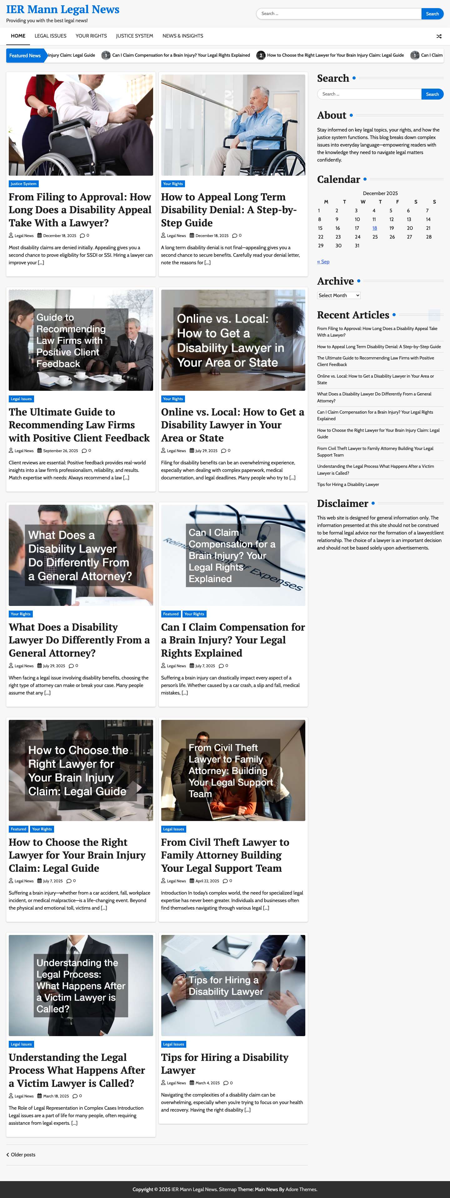 IER Mann Legal News: Legal Talk for Everyday People - Full Screenshot