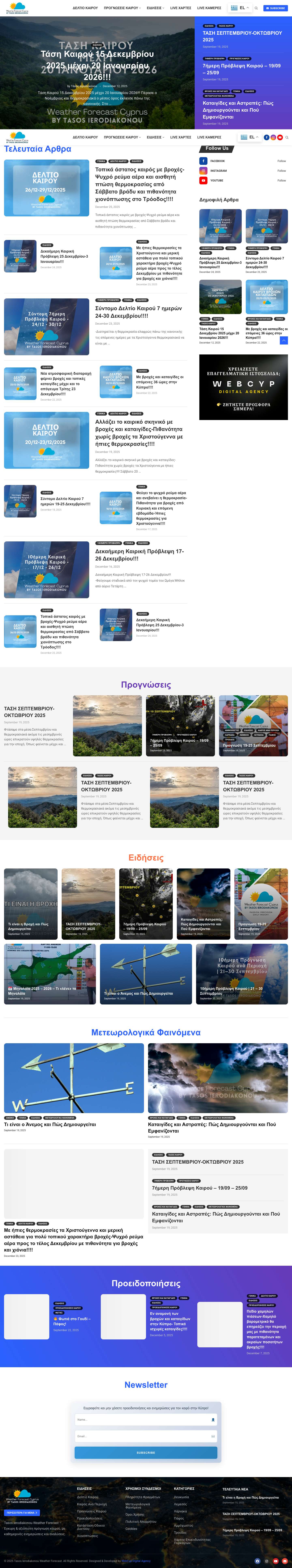 Tasos Ierodiakonou Forecast | Cyprus Weather Forecasts - Full Screenshot