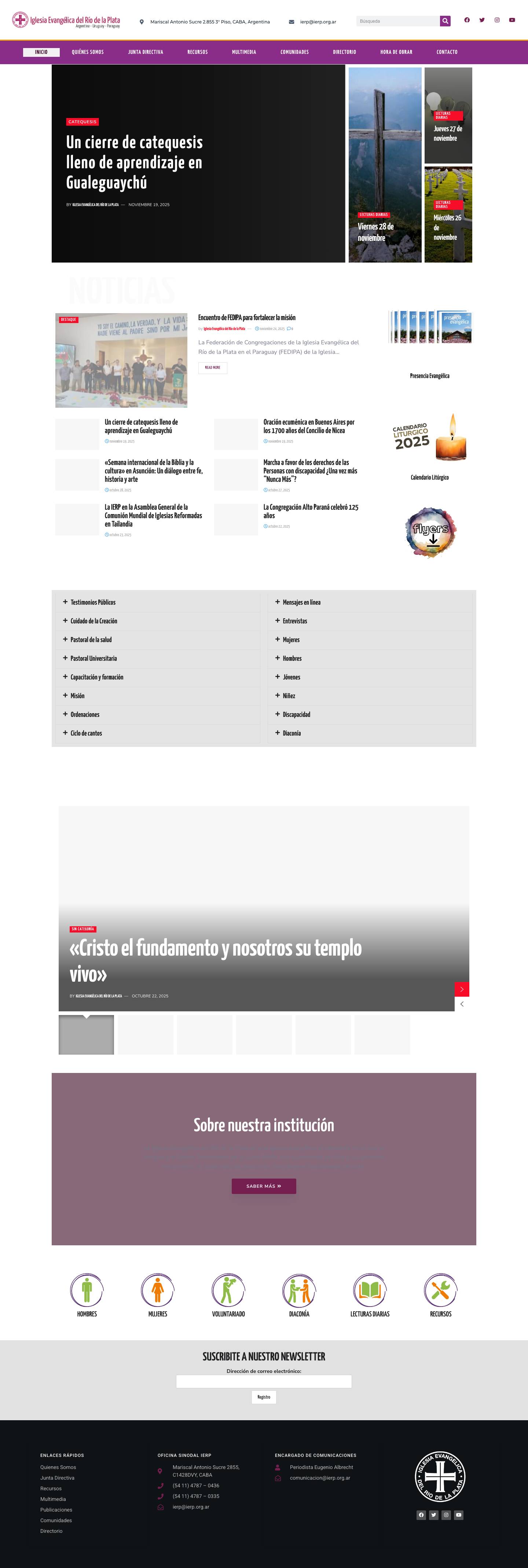 Iglesia Evangélica del Rio de la Plata - - Full Screenshot