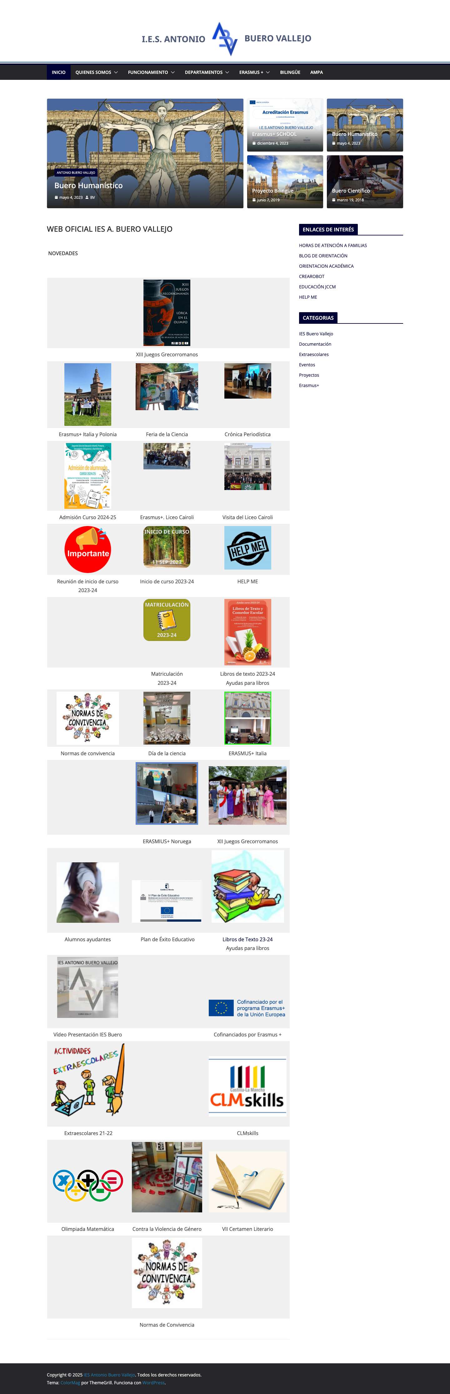 WEB OFICIAL IES A. BUERO VALLEJO - IES Antonio Buero Vallejo - Full Screenshot