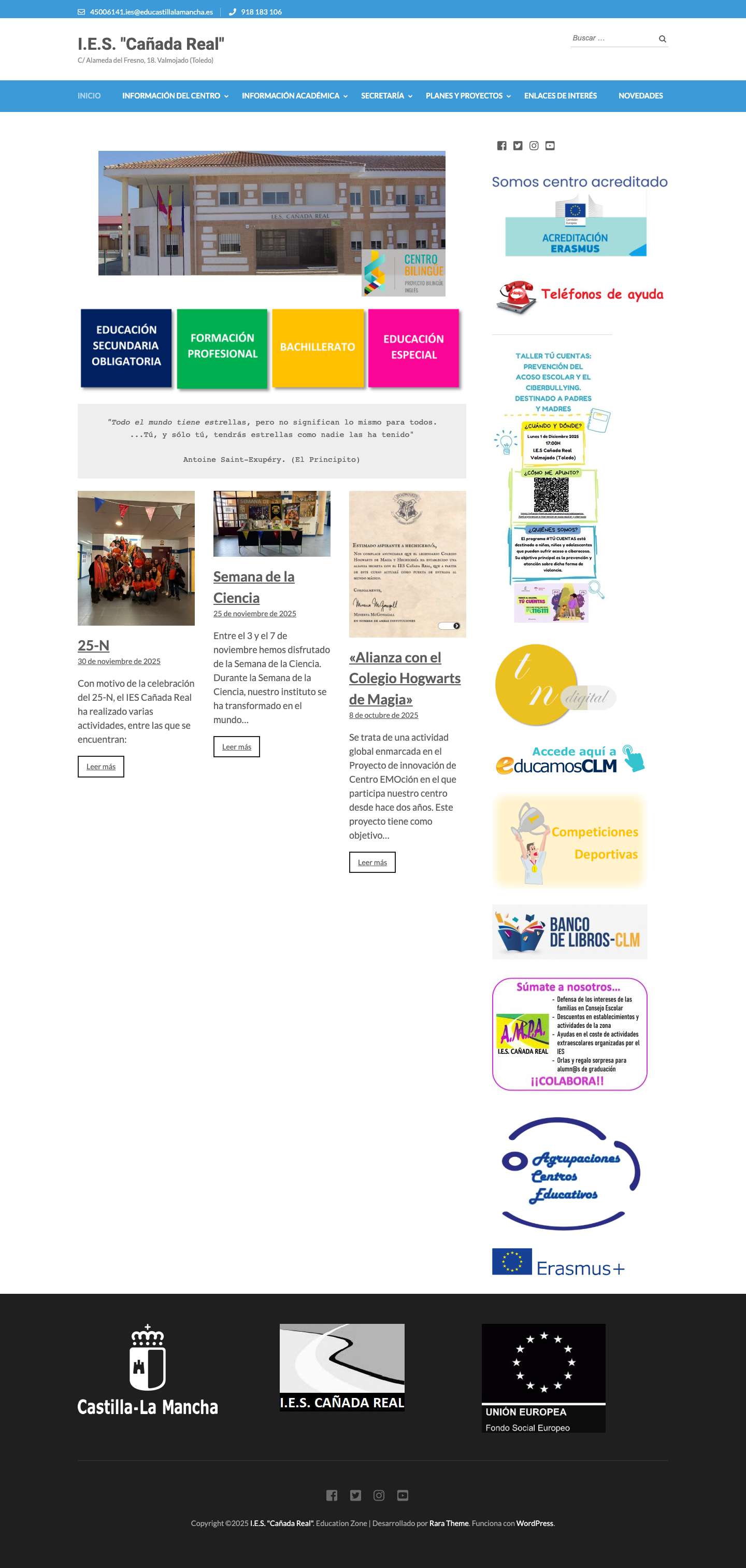 I.E.S. "Cañada Real" – C/ Alameda del Fresno, 18. Valmojado (Toledo) - Full Screenshot