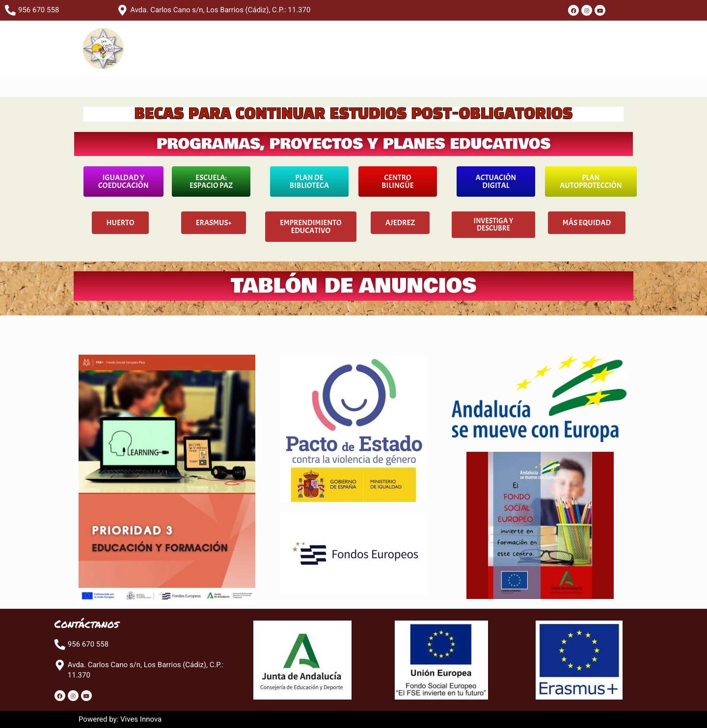 Home - IES Carlos Cano. Los Barrios - Full Screenshot