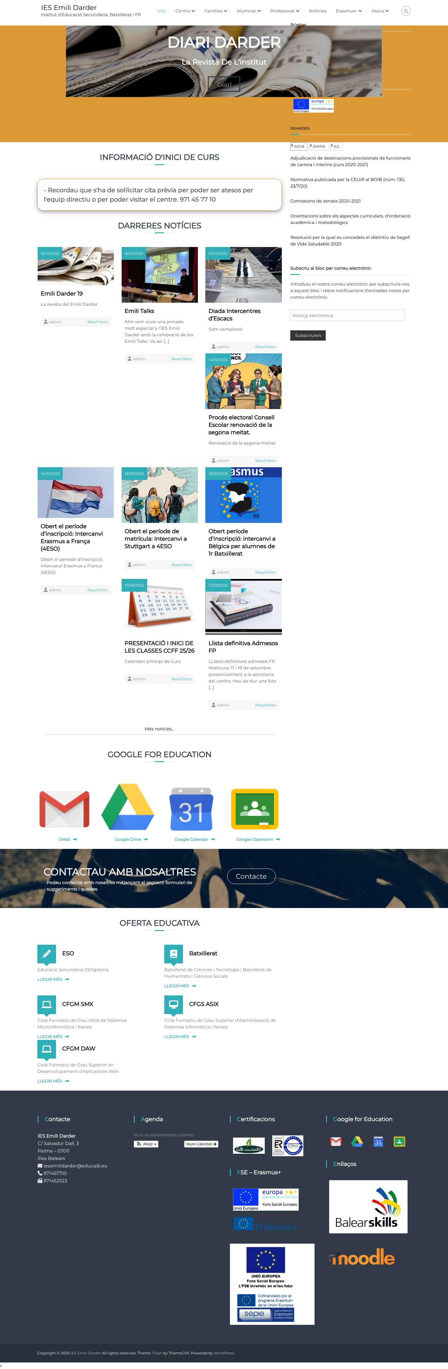 IES Emili Darder – Institut d'Educació Secundària, Batxillerat i FP - Full Screenshot