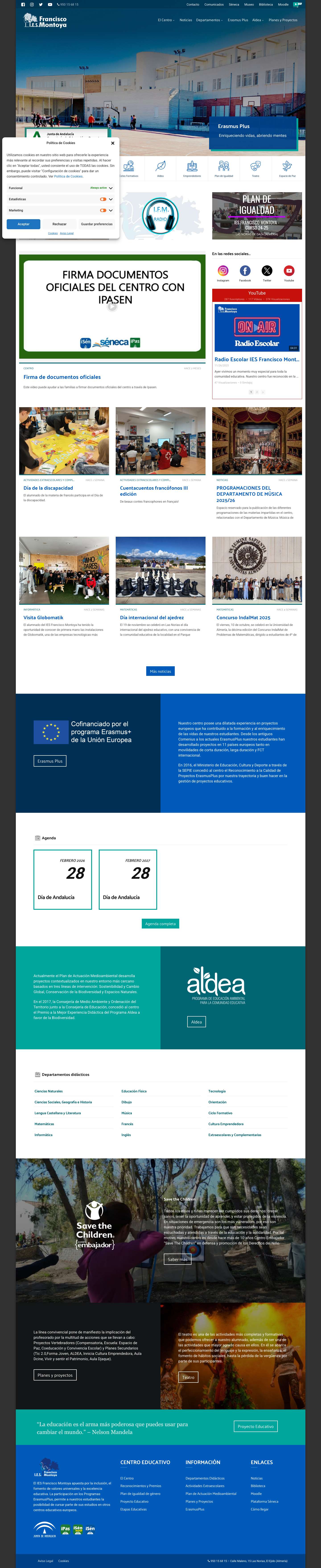 I.E.S Francisco Montoya – Las Norias, Almería – Instituto de educación secundario de Las Norias de Daza, El Ejido, Almería - Full Screenshot