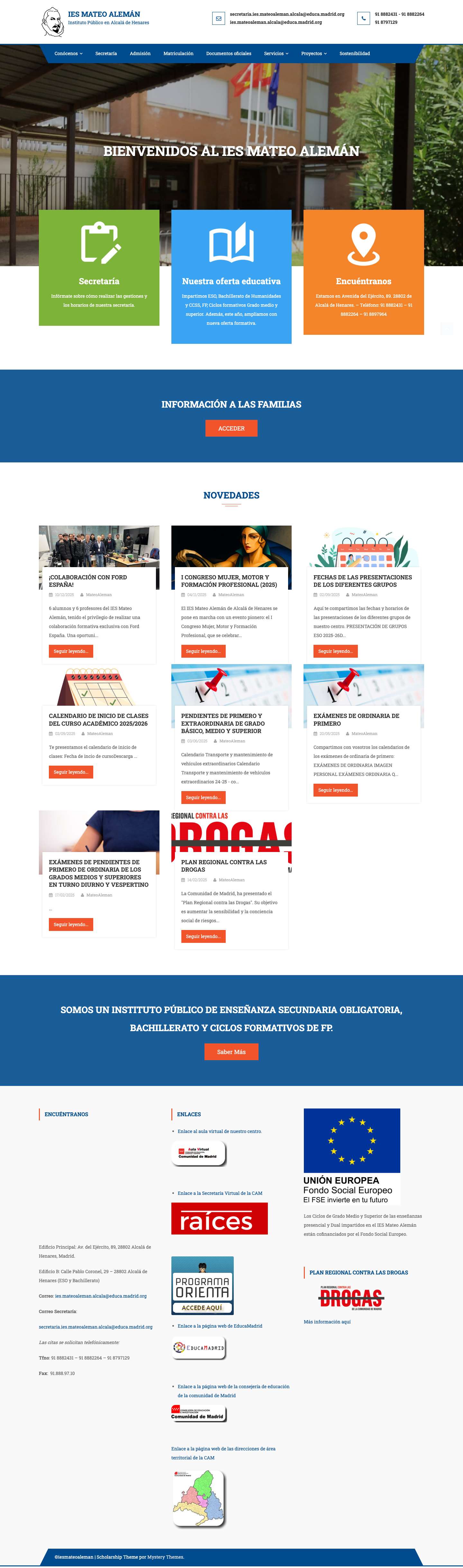 IES Mateo Alemán – Instituto Público en Alcalá de Henares - Full Screenshot