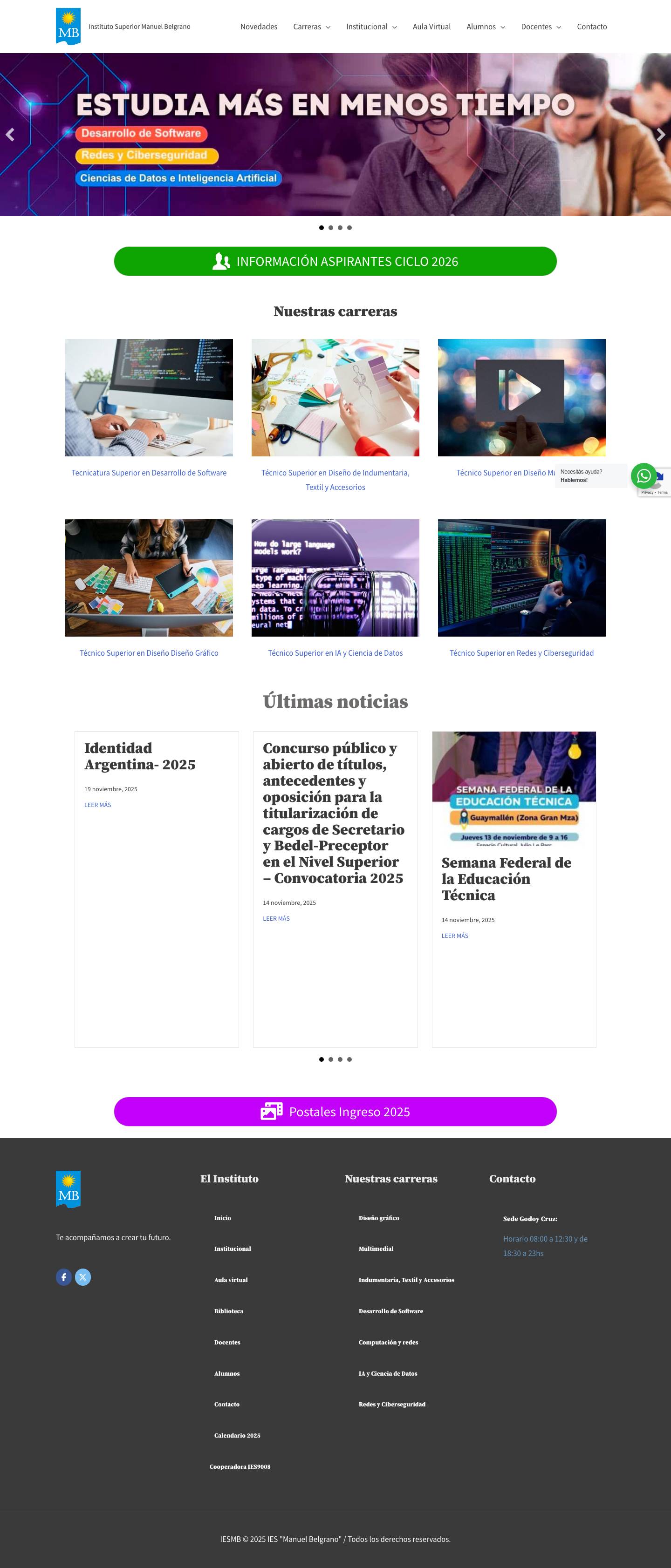 IES "Manuel Belgrano" – Instituto Superior Manuel Belgrano - Full Screenshot