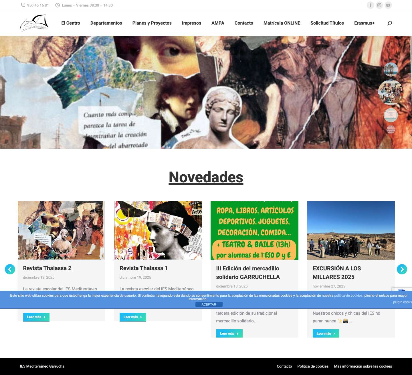 Inicio - IES Mediterráneo - Full Screenshot