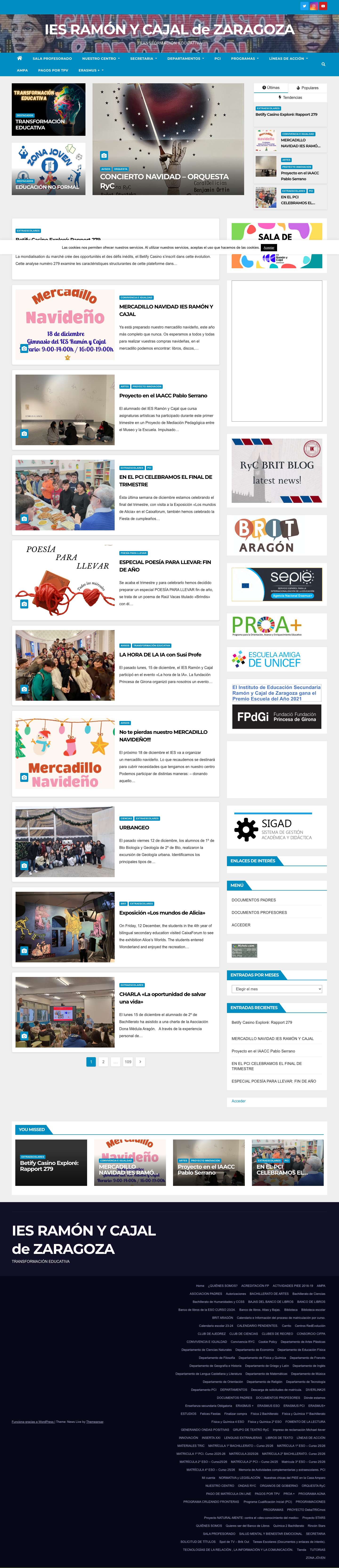 IES RAMÓN Y CAJAL de ZARAGOZA - Full Screenshot