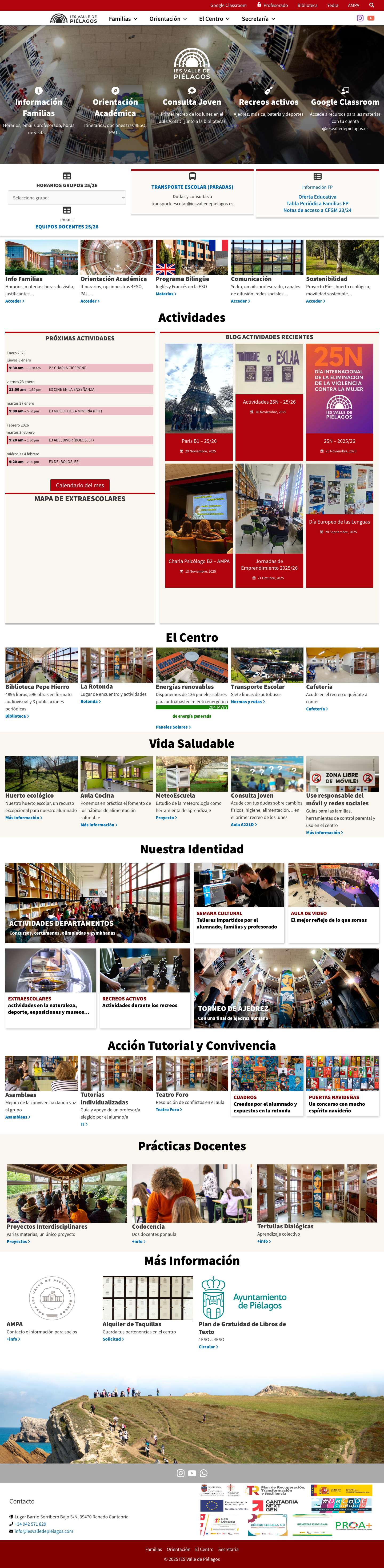 IES Valle de Piélagos – Instituto de Educación Secundaria - Full Screenshot