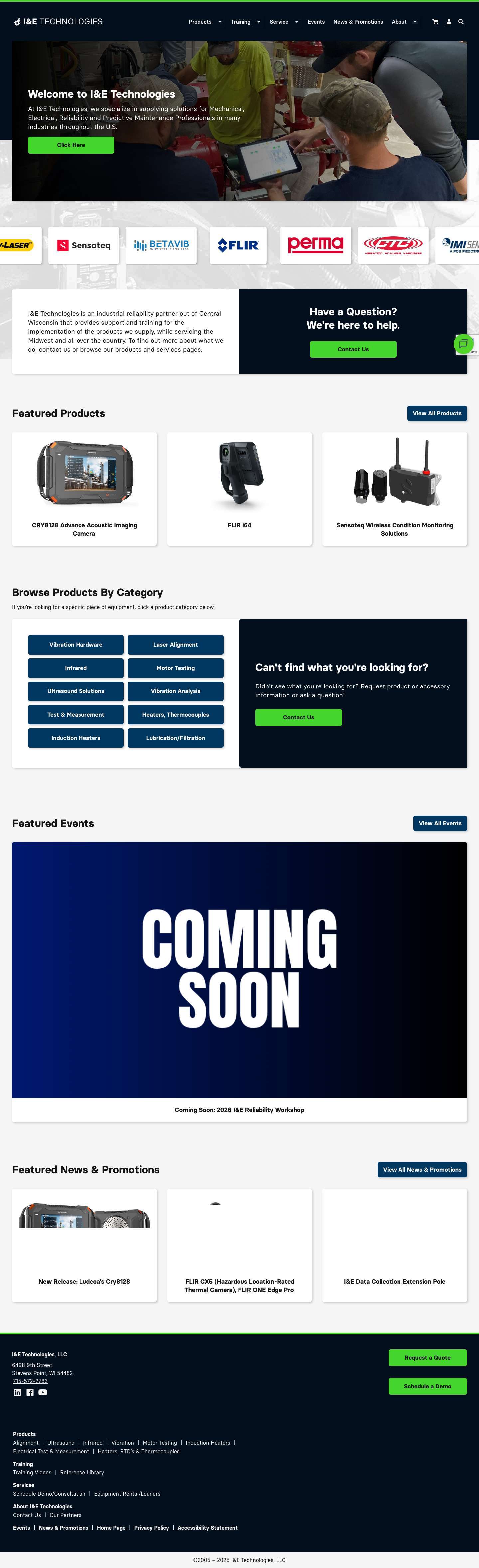 I&E Technologies | Mechanical, Electrical, Reliability - Full Screenshot