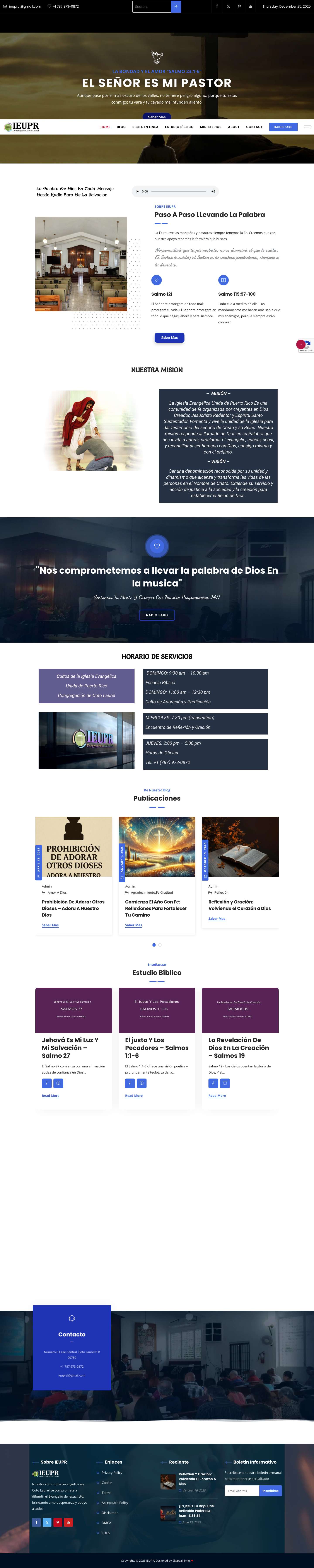 IEUPR Coto Laurel Iglesia Evangélica Unida de P.R. Coto Laurel - IEUPR - Full Screenshot