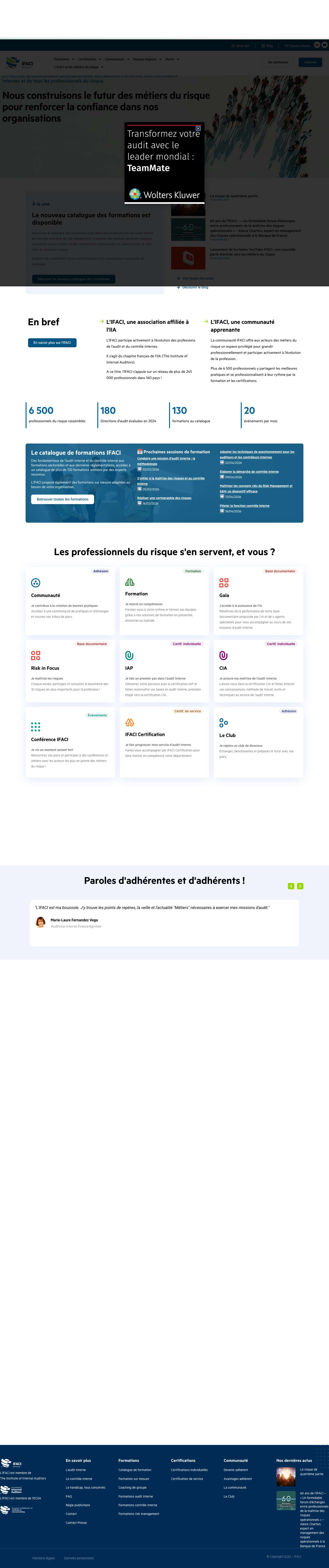 IFACI - Institut Français de l'audit interne et du contrôle interneOpenAI icon - Full Screenshot