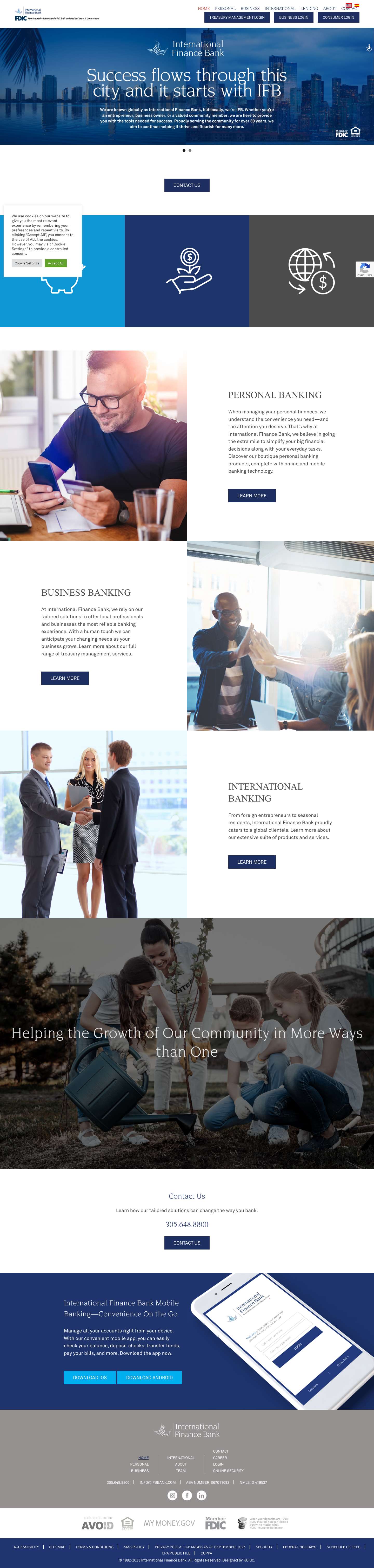 International Finance Bank - Full Screenshot