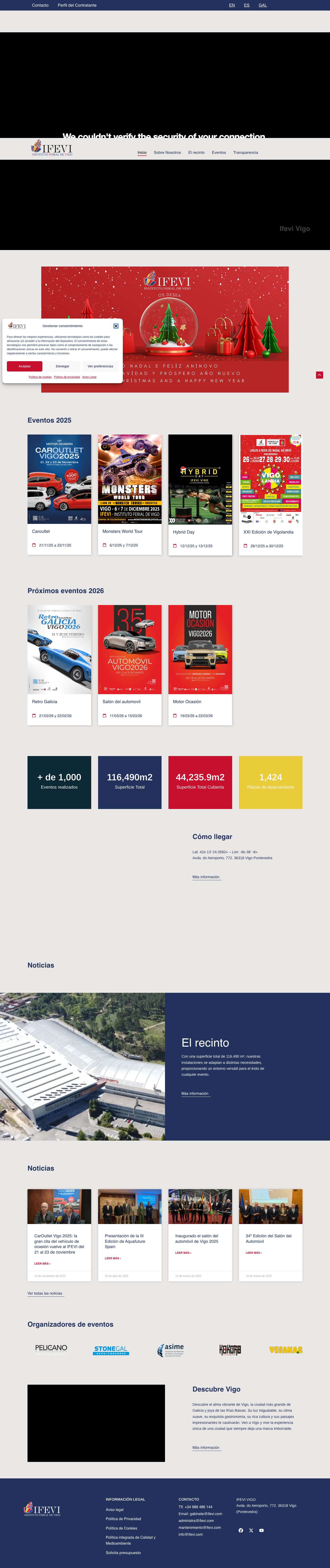 IFEVI – Instituto Ferial de Vigo - Full Screenshot