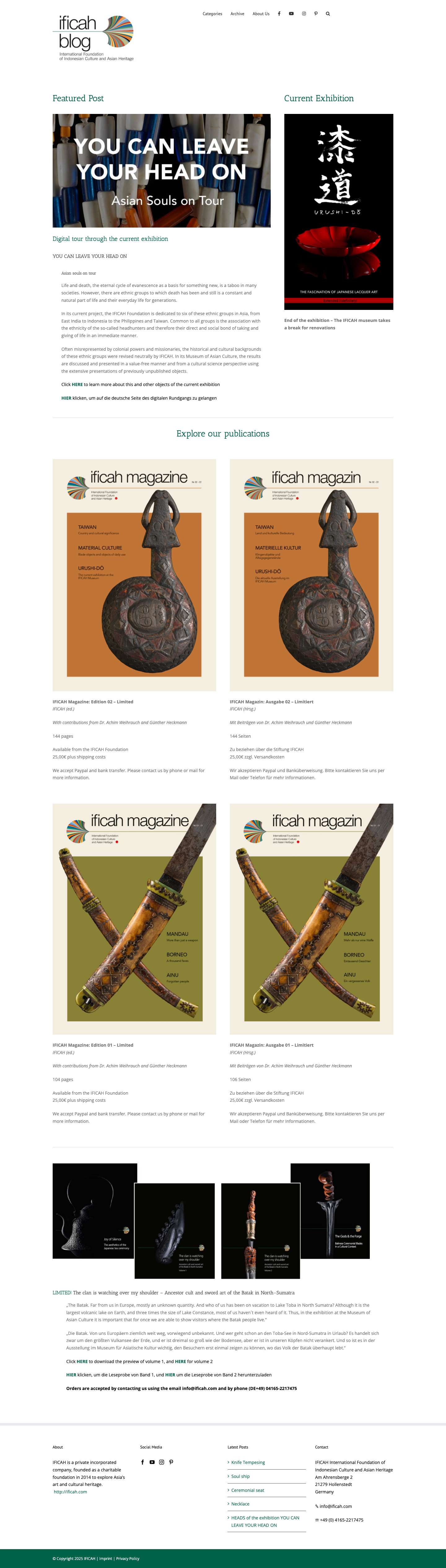 IFICAH Blog – Der Blog der Stiftung IFICAH - Full Screenshot