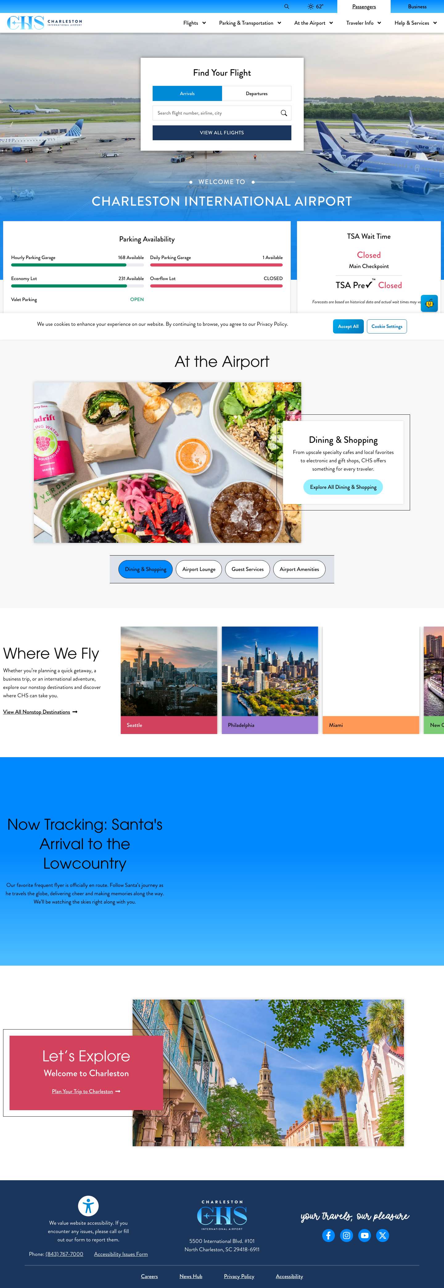 Charleston International Airport (CHS) - Full Screenshot