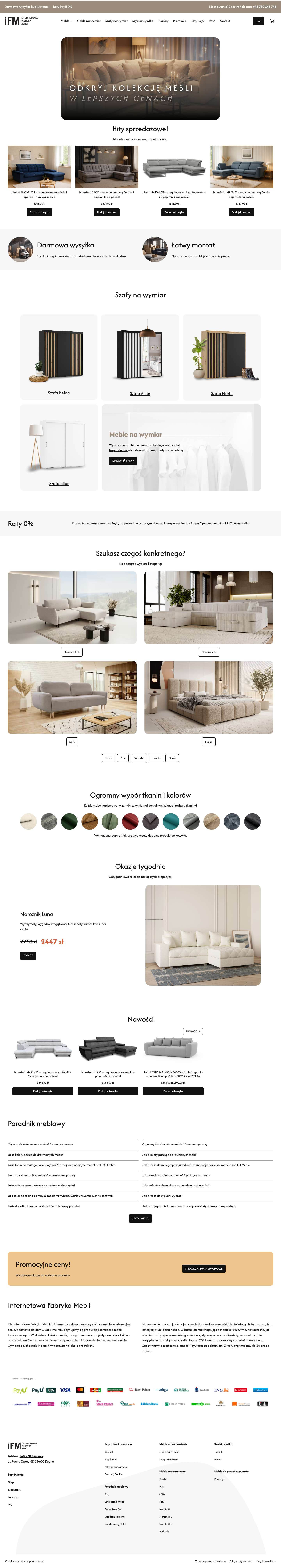 - Internetowa Fabryka Mebli Kępno | IFM-meble.com - Full Screenshot