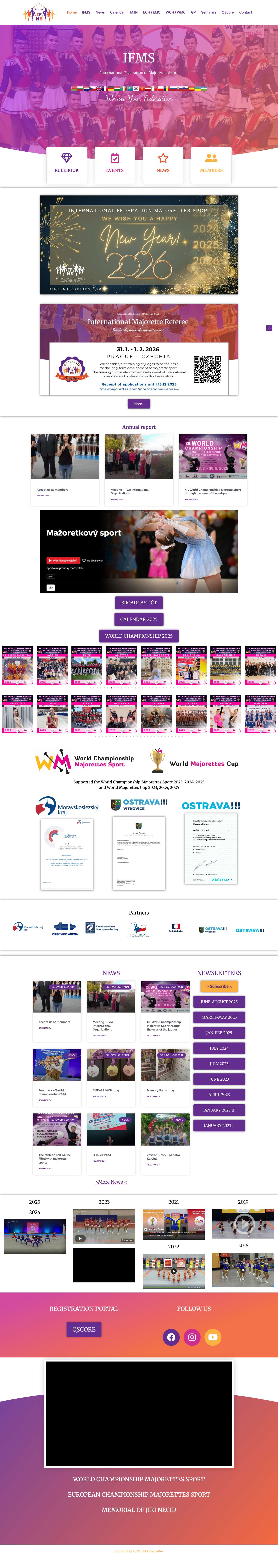 IFMS Majorettes – Official web site of International Federation Majorettes Sport - Full Screenshot