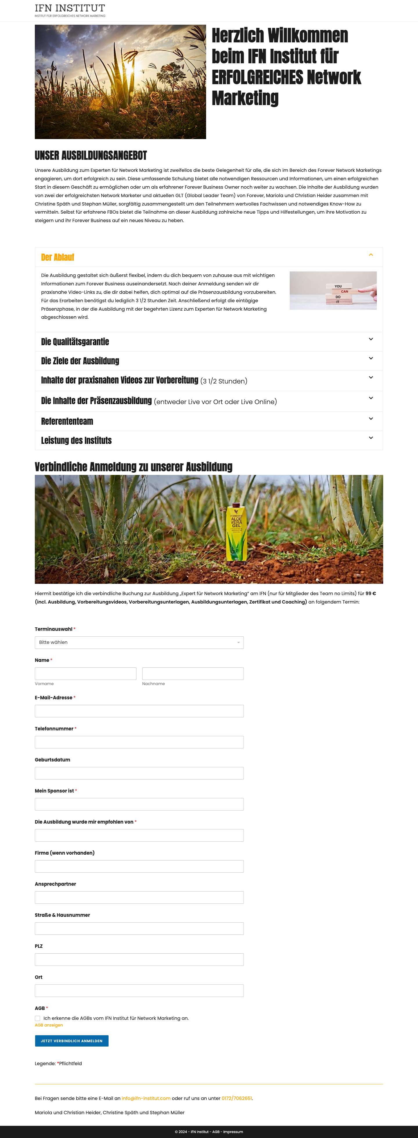 Home - IFN Institut - Full Screenshot