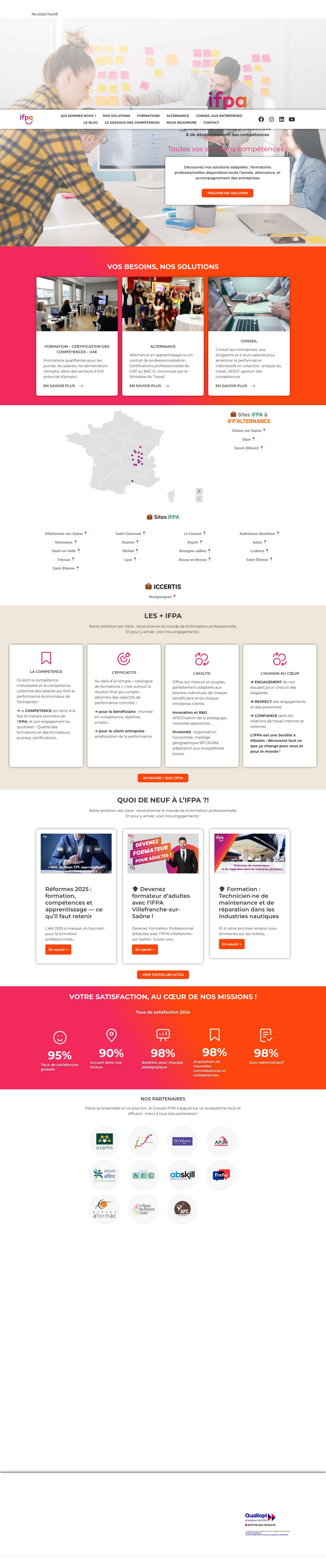 IFPA | Formation professionnelle, développement des compétences - Full Screenshot