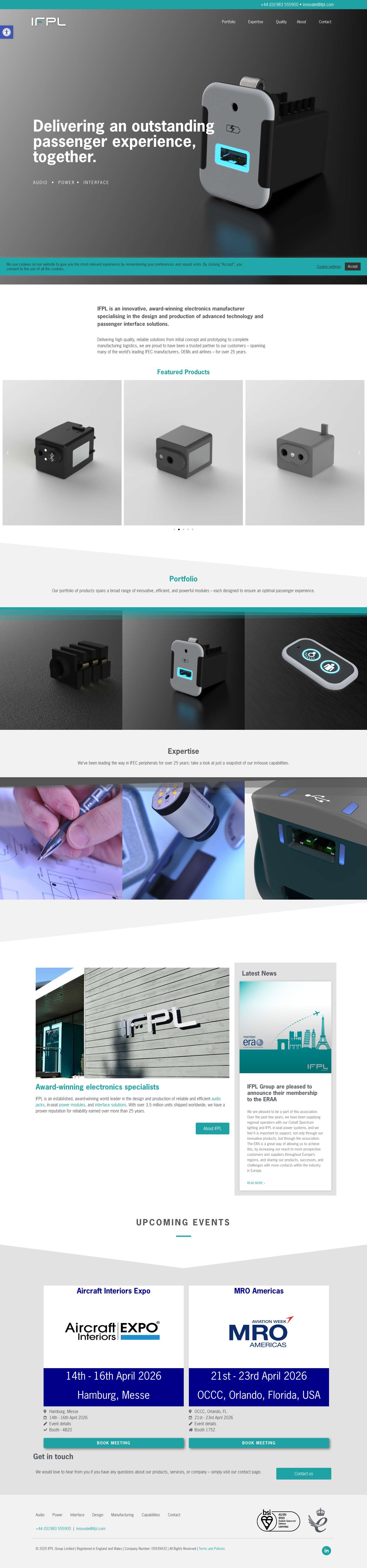 IFPL: Audio, Power & Interface Solutions for Aircraft Cabin Interiors | HomeAccessibility ToolsIncrease TextDecrease TextGrayscaleHigh ContrastNegative ContrastLight BackgroundLinks UnderlineReadable FontReset - Full Screenshot