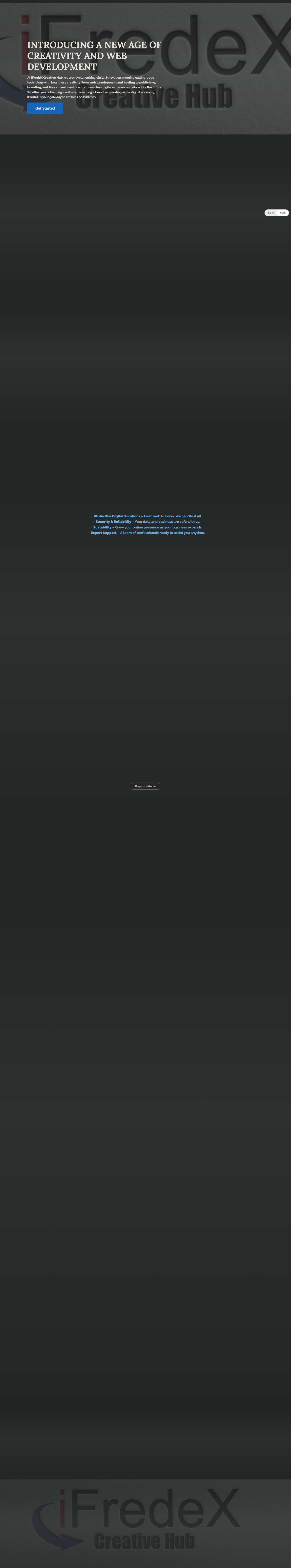 Home - iFredeX Creative Hub - Full Screenshot