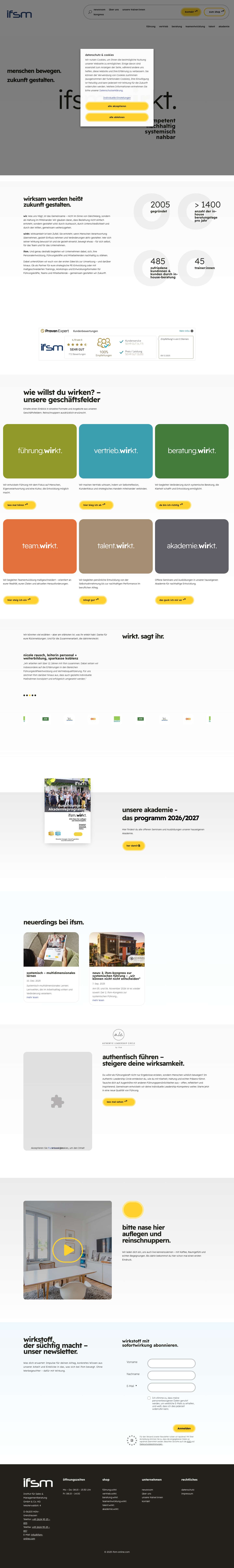 Startseite - Institut für Sales & Managementberatung GmbH & Co. KG DSGVO-Erklärung - Full Screenshot