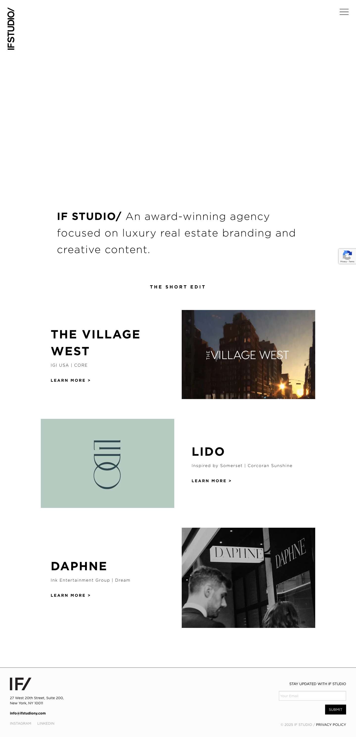 IF Studio | Luxury Real Estate Branding Agency, New York - Full Screenshot
