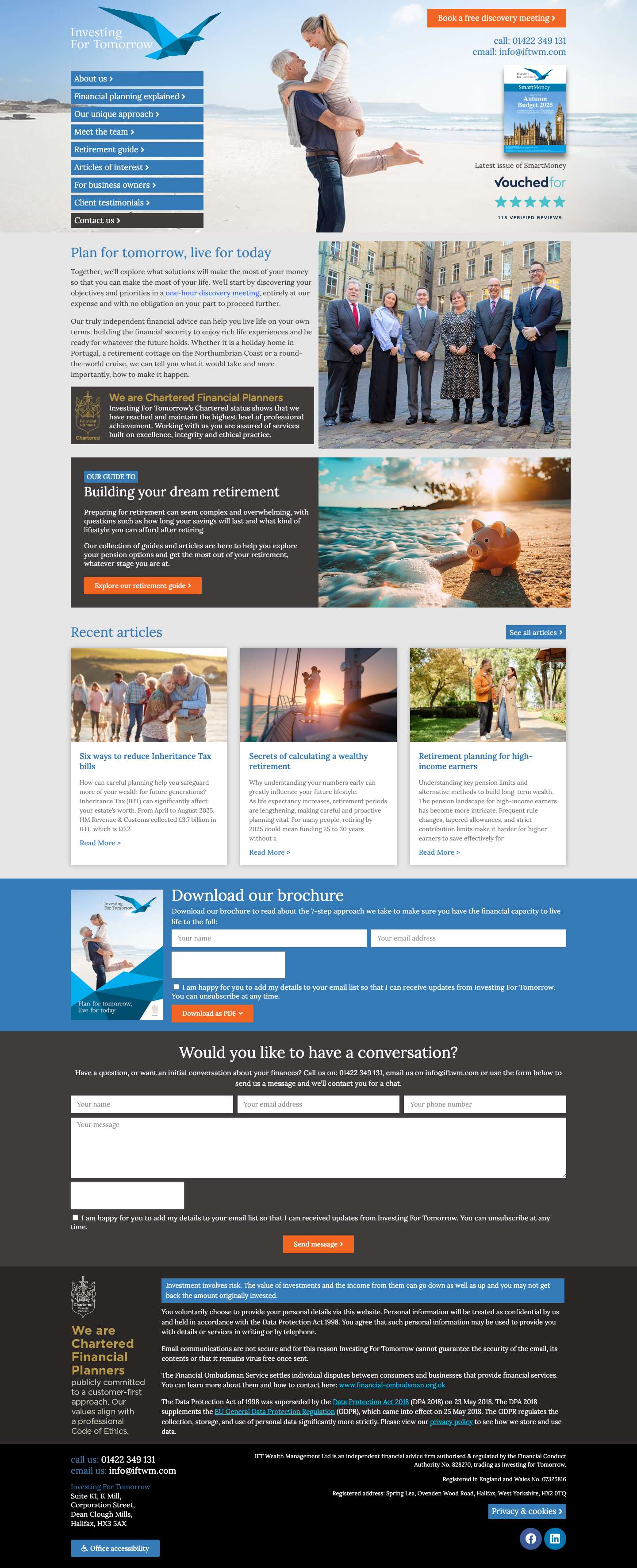 Investing For Tomorrow - Investing For Tomorrow - Full Screenshot