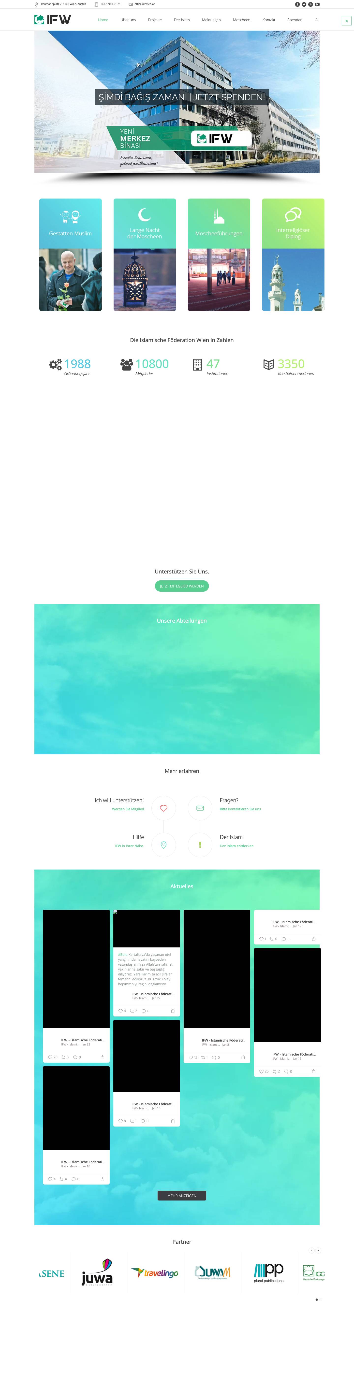 Startseite - Islamische Föderation in Wien - Full Screenshot