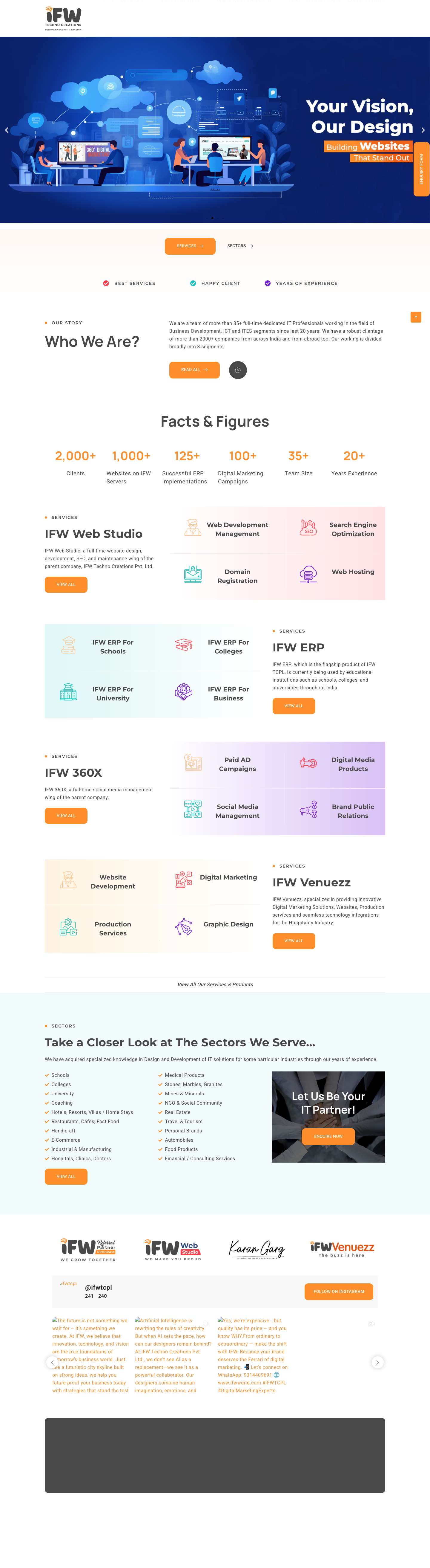 IFW World: Web Development, ERP & Digital Marketing India - Full Screenshot