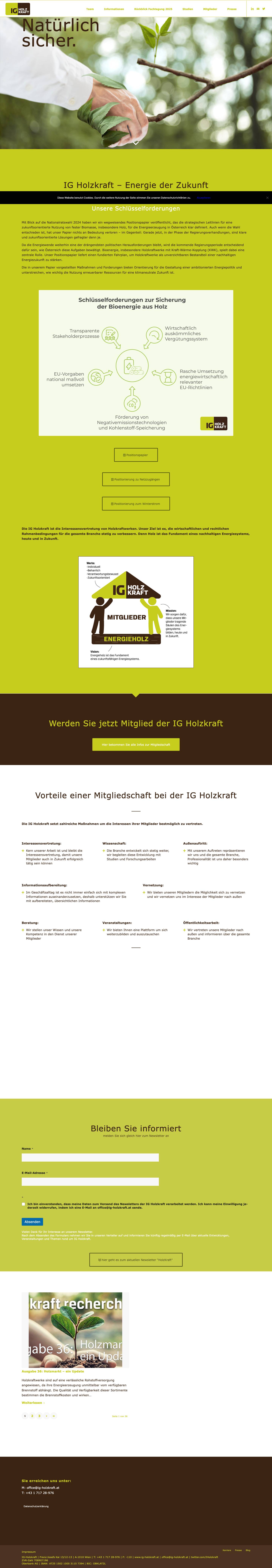 Startseite - IG Holzkraft - Full Screenshot