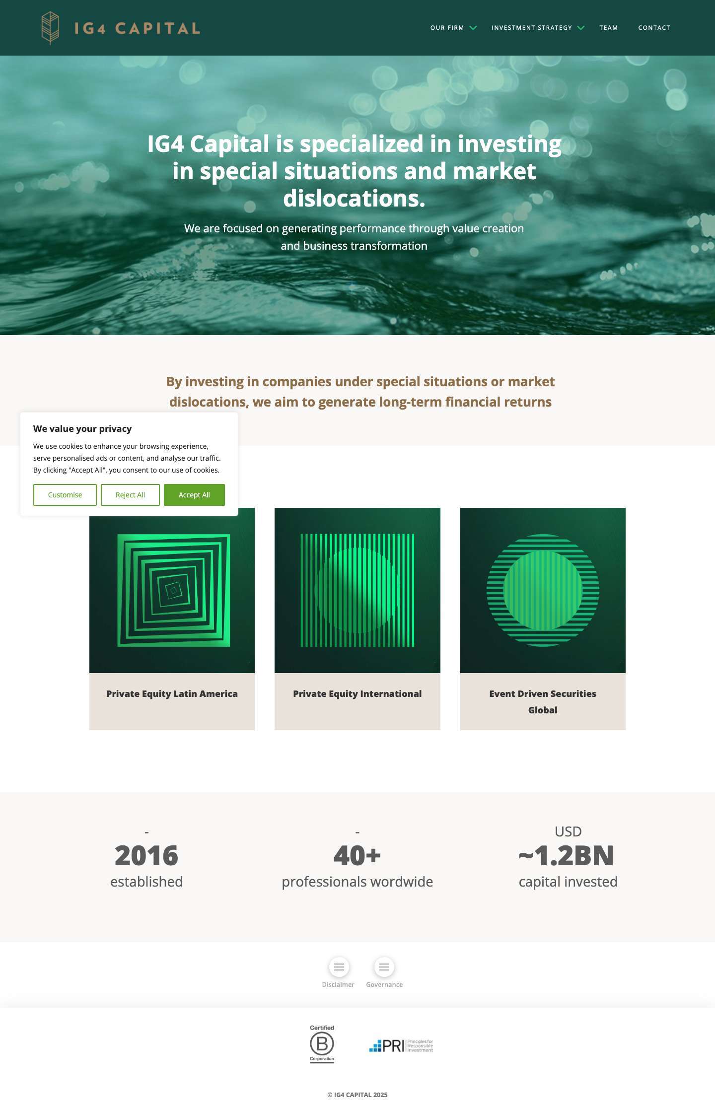 Homepage | IG4 Capital - Full Screenshot