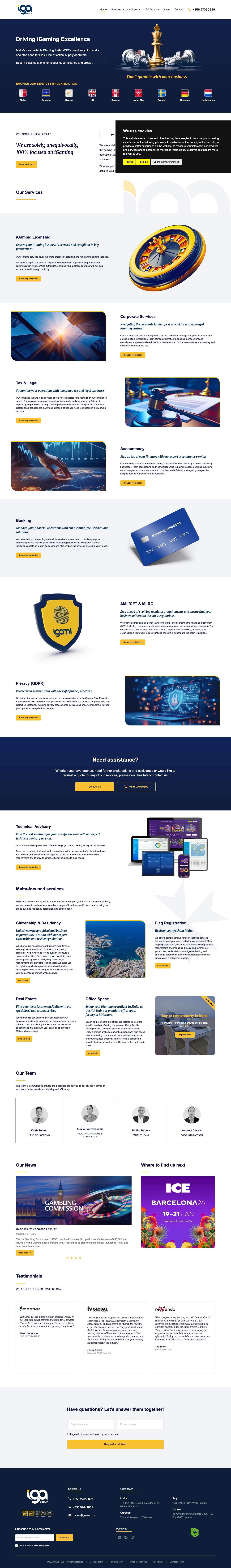 Homepage - IGA Group - Full Screenshot