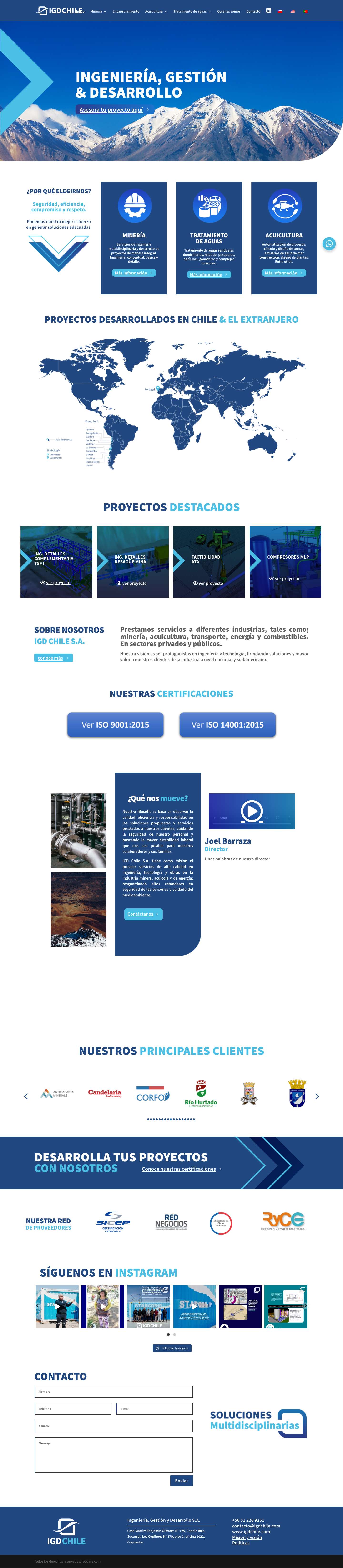 IGD CHILE S.A | Ingeniería, gestión y desarrollo - Full Screenshot